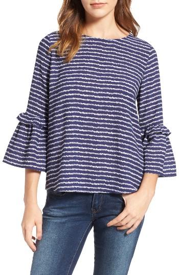 Women's Gibson Ruffle Sleeve Top - Blue