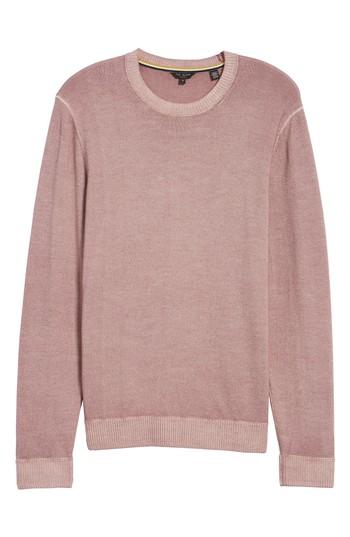 Men's Ted Baker London Lucky Trim Fit Wool Sweater (l) - Pink