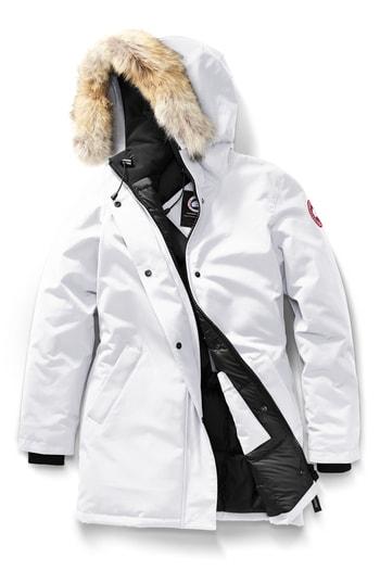 Women's Canada Goose Victoria Down Parka With Genuine Coyote Fur Trim P (0p) - White