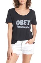 Women's Obey Ray Jumble Graphic Tee, Size - Blue