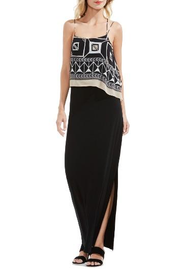 Women's Vince Camuto Print Overlay Maxi Dress - Black