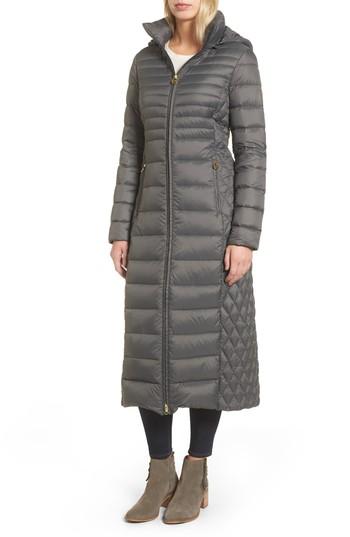Women's Michael Michael Kors Long Packable Puffer Coat - White