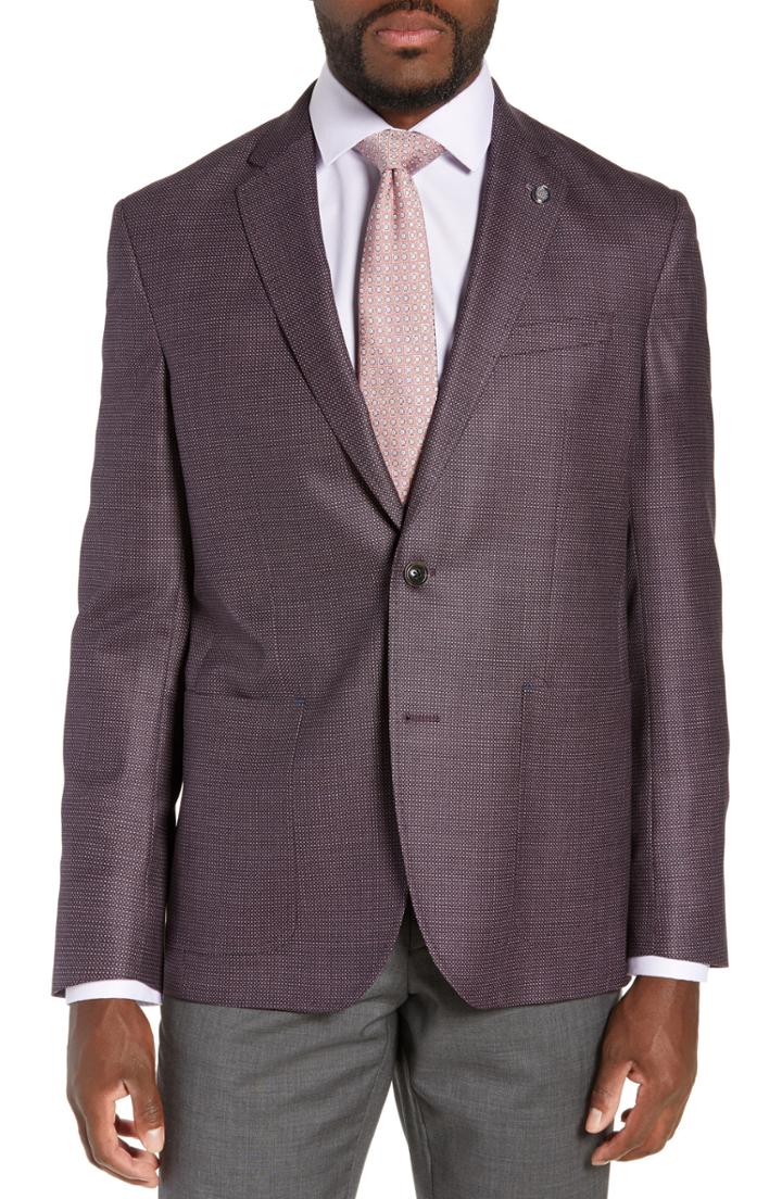 Men's Ted Baker London Kyle Trim Fit Wool Blazer R - Purple