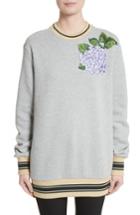 Women's Dolce & Gabbana Hydrangea Patch Sweatshirt Us / 46 It - Grey