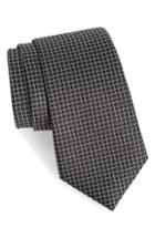 Men's Calibrate Jallot Check Silk Tie, Size - Black