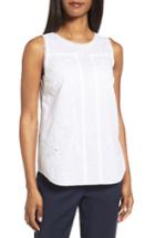 Women's Nordstrom Collection Embroidered Cotton Voile Top