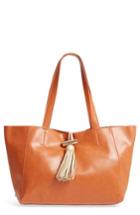 Emperia August Faux Leather Tassel Tote - Brown