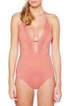 Women's Laundry By Shelli Segal Plunge One-piece Swimsuit - Pink