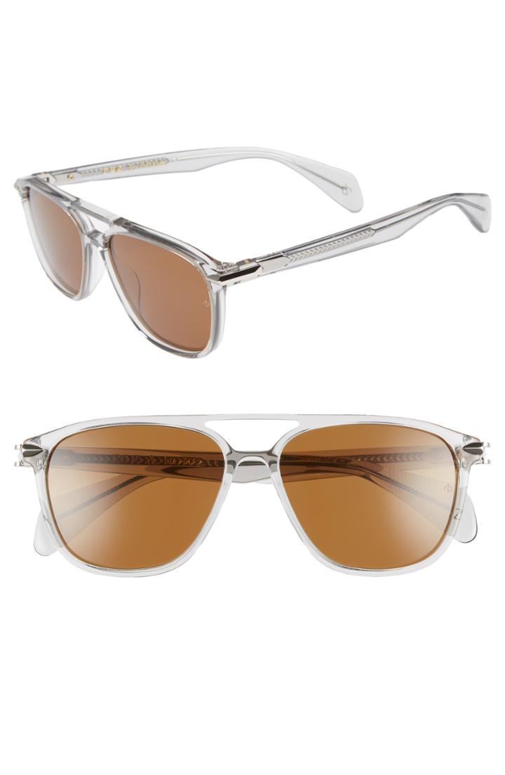 Men's Rag & Bone 54mm Gradient Aviator Sunglasses - Grey
