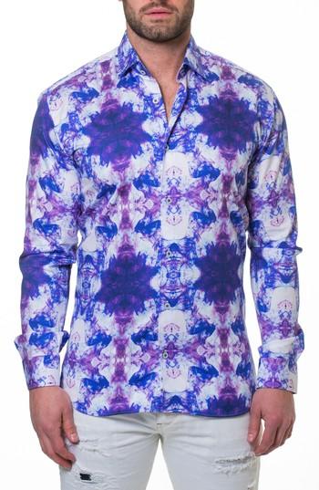 Men's Maceoo Luxor Smoky Slim Fit Sport Shirt (s) - Purple