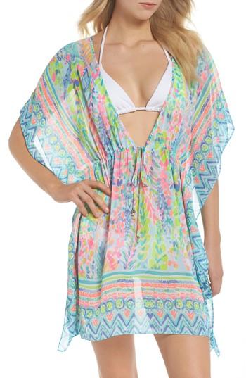 Women's Lilly Pulitzer Gardenia Tie Waist Cover-up - Blue