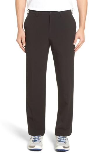 Men's Cutter & Buck 'bainbridge' Drytec Flat Front Pants X 32 - Black