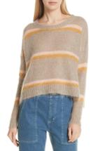 Women's Apiece Apart Mirthe Stripe Wool & Mohair Blend Sweater - Blue