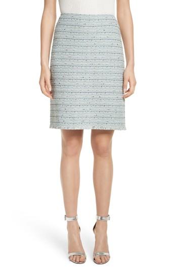 Women's St. John Collection Riana Tweed Pencil Skirt - Blue