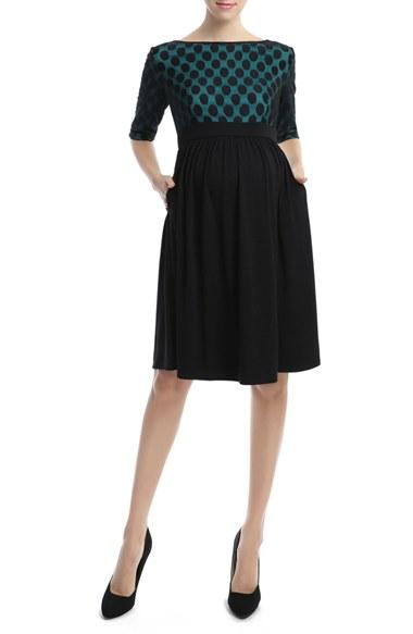 Women's Kimi And Kai 'charlie' Maternity Dress - Blue/green
