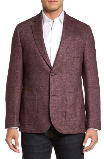 Men's Flynt Classic Fit Suede Trim Jersey Sport Coat
