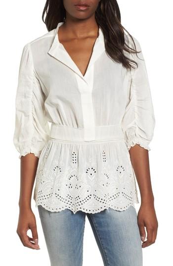 Women's Lucky Brand Eyelet Detail Tunic - White