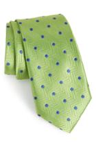 Men's Nordstrom Men's Shop Party Dot Silk Tie, Size - Green