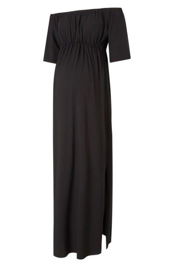 Women's Isabella Oliver Kari Off The Shoulder Maternity Maxi Dress - Black