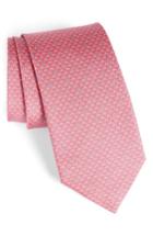 Men's Salvatore Ferragamo Geometric Print Silk Tie, Size - Pink