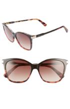Women's Longchamp Le Pliage 54mm Butterfly Sunglasses - Marble Purple
