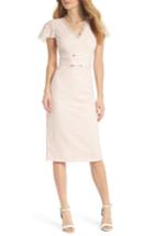Women's Gal Meets Glam Collection Rosebud Lace Sheath Dress - Pink