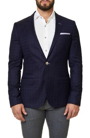 Men's Maceoo Socrate Plaid Sport Coat (s) - Purple