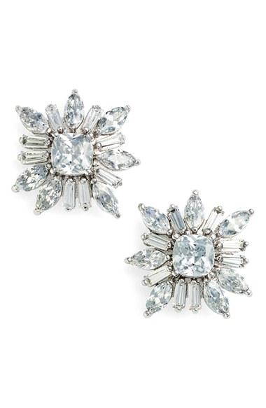 Women's Cz By Kenneth Jay Lane 'starburst' Cubic Zirconia Stud Earrings