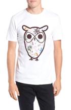 Men's Knowledgecotton Apparel Owl Concept T-shirt - White