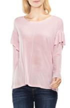 Women's Two By Vince Camuto Seam Ruffle Shoulder Top, Size - Pink