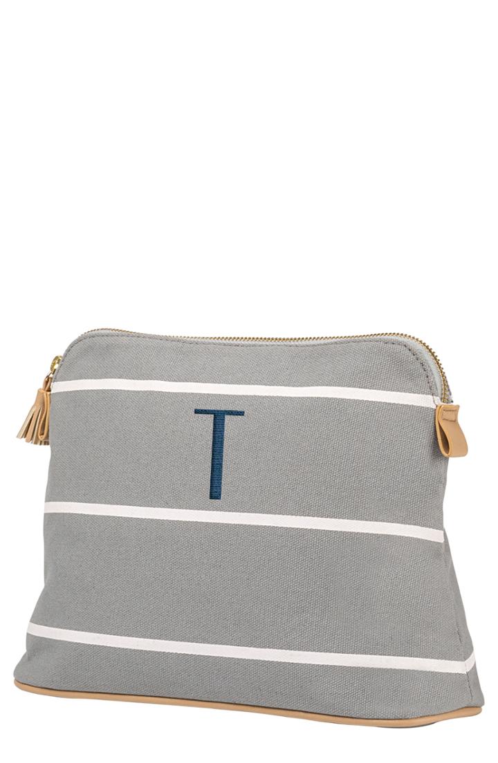 Cathy's Concepts Monogram Cosmetics Bag, Size - Grey T