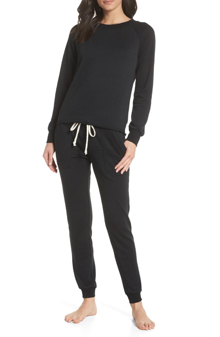 Women's Alternative Lazy Day Sweatshirt & Sweatpants - Black