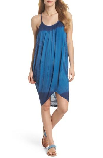 Women's Green Dragon High Tide Pali Wrap Cover-up Dress - Blue