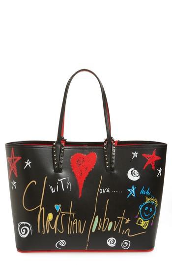 Christian Louboutin Cabata Loubitag Leather Tote - Black