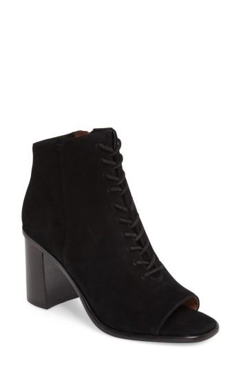 Women's Frye Amy Open Toe Bootie M - Black