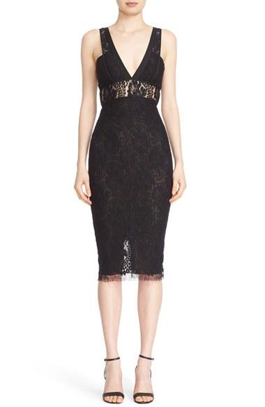 Women's Victoria Beckham Lace Kick Midi Dress