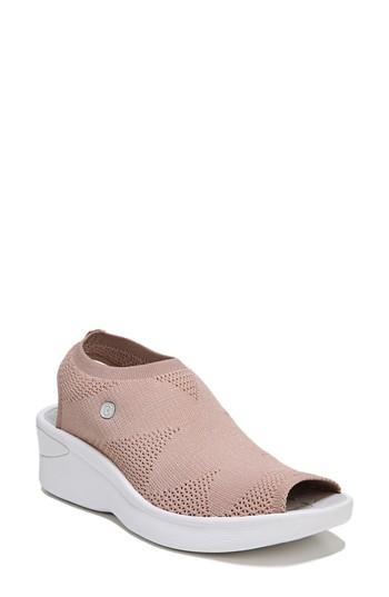 Women's Bzees Secret Peep Toe Knit Sneaker M - Pink