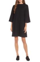 Women's Eileen Fisher Bell Sleeve Dress, Size - Black