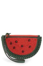 Women's Tory Burch Watermelon Leather Coin Pouch - Red