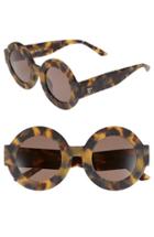 Women's Valley 'scapula' 45mm Round Sunglasses - Matte Tortoise