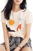 Women's Madewell Barcelona Sun Graphic Tee, Size - Yellow