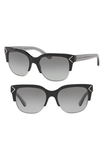 Women's Tory Burch 55mm Gradient Square Sunglasses - Gold/ Blue