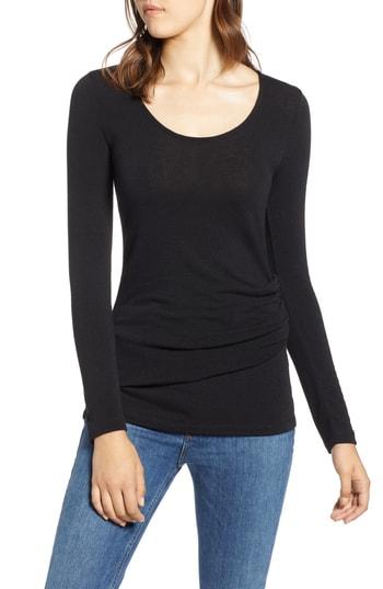 Women's Halogen Ruched Top - Black