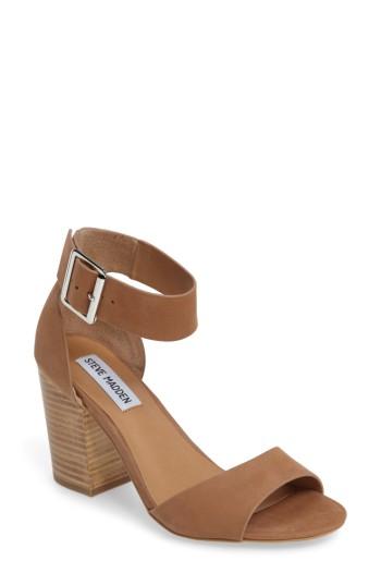 Women's Steve Madden Gerard Block Heel Sandal .5 M - Brown