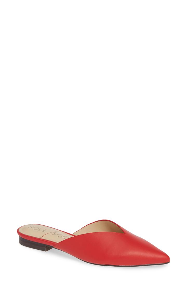 Women's Sole Society Rosemond Mule .5 M - Red