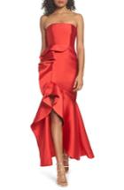 Women's Fame And Partners Sellers High/low Mermaid Gown - Red