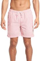 Men's Nordstrom Men's Shop Stripe Swim Trunks, Size - Red