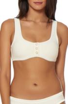 Women's Dolce Vita Snap Front Bikini Top - White