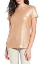 Women's Halogen V-back Sequin Top - Metallic