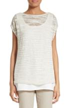 Women's Lafayette 148 New York Relaxed Bateau Neck Sweater With Tank